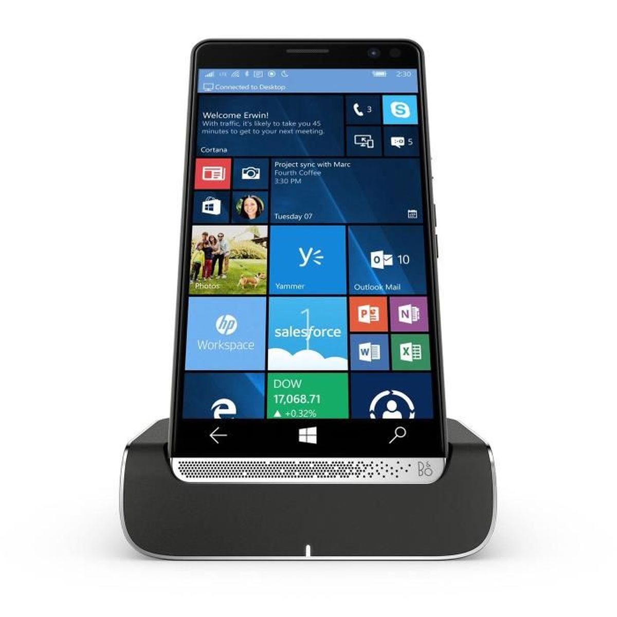Étui Sac Bandoulière Pour Smartphone HP Elite X3 - Noir, Avec Boucle De Ceinture Et Dragonne, Neuf