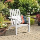 GOPLUS Fauteuil de Jardin Adirondack en Bois d’Acacia -69x73x85CM- Fauteuil Large avec Dossier Confortable Blanc