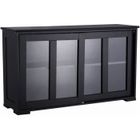 DREAMADE Buffet de Cuisine au Design Simple avec 2Etagères de Rangement,Buffet de Rangement avec 2Portes Coulissantes en Verre