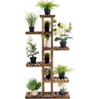 RELAX4LIFE Étagère à Fleurs en Bois 6 Niveaux,Support de Pot pour Décoration,Porte-Plantes Présentoir pour Maison/Jardin,75x25x140cm