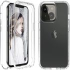 VSHOP® Coque 360 Degré Iphone 13 mini - Protection intégrale Transparent Avant + Arrière en Rigide, Housse Etui Tactile - Antichoc