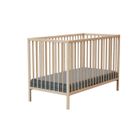 Lit bébé - 60 x 120 cm - WEBABY - ONE - Hêtre brut