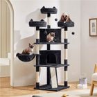 Yaheetech Arbre a Chat Geant 175 cm avec Griffoir Arbre à Chat Design Arbre à Gratter Tour de Jeux avec 2 Grottes 3 Plateformes