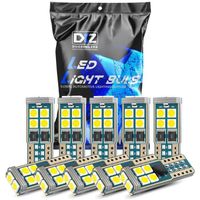 10 pièces - DXZ – ampoules LED W5W T10 Canbus 10SMD 12V 194 168, Pour intérieur de voiture, Plaque d'immatric