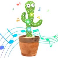 Jouets de cactus dansant, jouet en peluche de cactus dansant parlant, jouets de secouage électroniques
