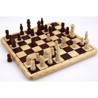Jeu d'échecs en bois - Pour adultes - Jeu de plateau - Durée 30 min