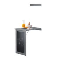 Table Murale Pliable FWT20-HG SoBuy Table Rabattable avec Mémo Board - Gris 50x76x76 cm