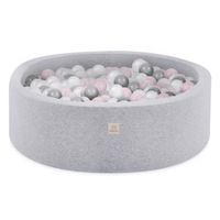 Piscine à Balles MISIOO – 90x30 Cm, 200 Balles Incluses, Mousse Souple, Lavable, Dès 1 An