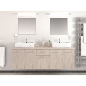 Ensemble Meuble Salle De Bain Marron Payez En 4x Cdiscount