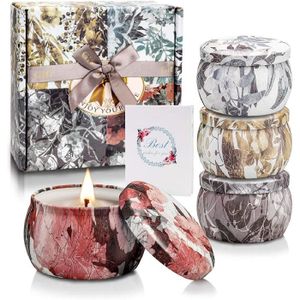 Bougie Chandelle Bougies D/îner Bougie Parfum/ées Couleur Cadeau Coffret Plus de 7 Heures Dur/ée Lot de 4 Violet - Lavande