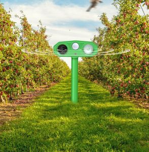 Répulsif à Ultrasons Solaire Pour Chats, Chiens, Rongeurs - Détecteur Mouvement 110°, Portée 10 M - Étanche IP44 - Pour Jardin, Cour