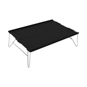 TABLE DE CAMPING Un noir - Table de camping pliante légère à dessus