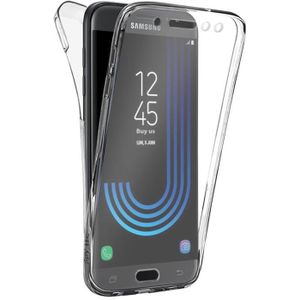 COQUE - BUMPER Coque Gel Samsung Galaxy J3 2017 Coque 360 Degres Protection INTEGRAL Anti Choc , Etui Ultra Mince Transparent INVISIBLE