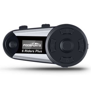 INTERCOM MOTO Fodsports-oreillette Bluetooth v6 plus pour moto, 