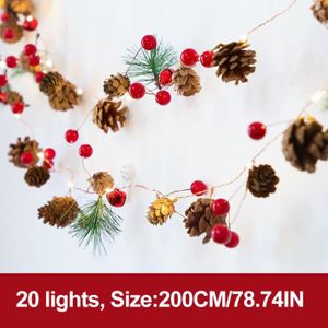 GUIRLANDE DE NOËL Dilwe Guirlande lumineuse LED de Noël avec cônes d