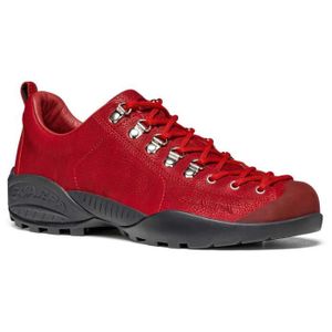 CHAUSSURES DE RANDONNÉE Scarpa Mojito Chaussures de Trail Running pour Homme, Gris-Rouge, Cuir (Rock Chili Leather BM Spyder),