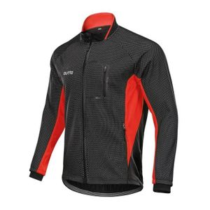 logas Veste de V/élo Thermique Homme V/êtement VTT Hiver Maillot Manches Longues Fluo