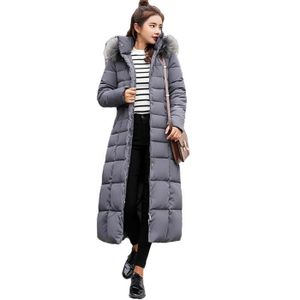 DOUDOUNE Femme Doudoune Longue Doudoune Hiver Zippé Épais C