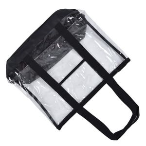 PANIER - SAC DE PLAGE COC-7696830598980-Sac transparent plage PVC imperméable avec fermeture éclair pour piscine camping picnic gym