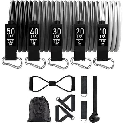 Lot De 5 Bandes élastiques De Résistance Fitness + Sac De Rangement - Neuf, Idéal Pour Le Sport à La Maison