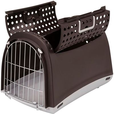 VADIGRAN Transportkäfig Für Hunde – Faltbar, 61 X 46 X 51 Cm, Schwarz, Mit Abnehmbarem Tablett