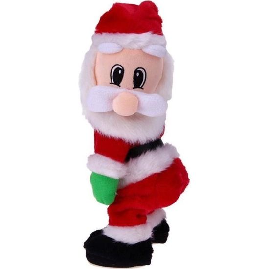 Père Noël électrique Chant et danse Jouet électrique Père Noël en peluche  Cadeau de Noël pour les enfants