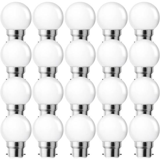 Ampoule LED B22 3W Blanc Chaud - Lot De 10, G45, 3000K, Pour Intérieur/extérieur, Neuf