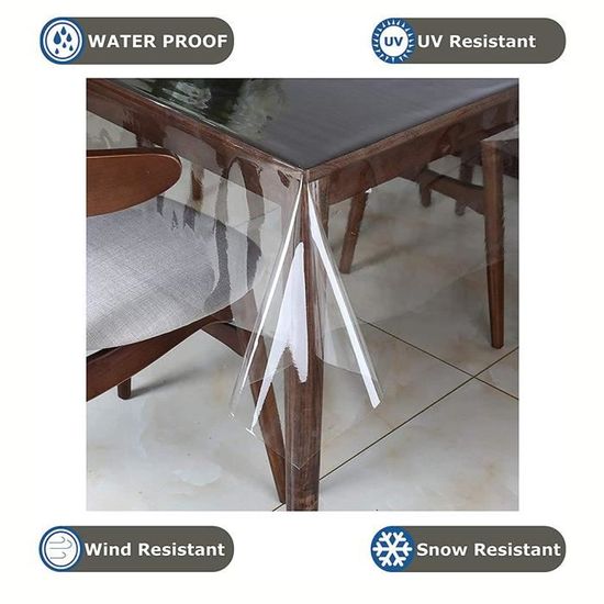 TableclothProtecteur De Couverture De Table Transparent Tapis