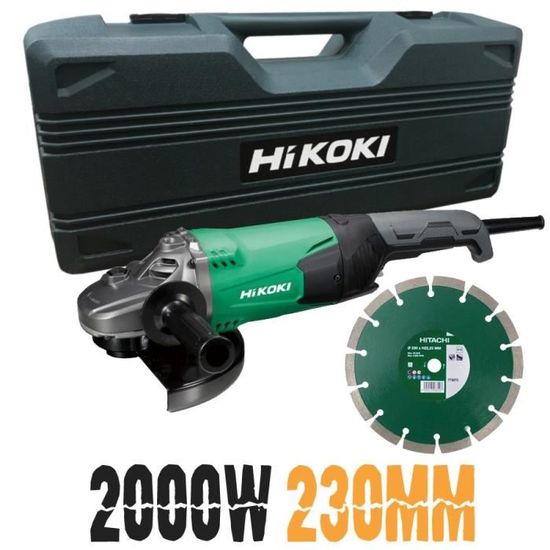 Meuleuse 230mm Hikoki 2200W avec coffret et disque