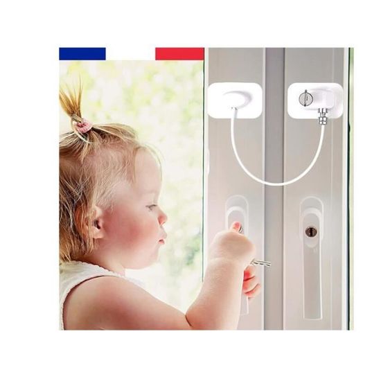 Securite Fenetre & Placard Enfant + EBOOK BONUS, Modèle 2023, Entrebailleur tiroirs Sans Percer, Bloc Porte, Serrure, Verrou, Four,  Loquet