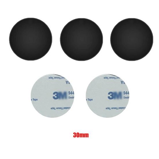 20 Plaques Métal Adhésives Rondes - Diamètre 30 Mm, épaisseur 0,3 Mm, Pour Support Téléphone Magnétique, Déco - 8