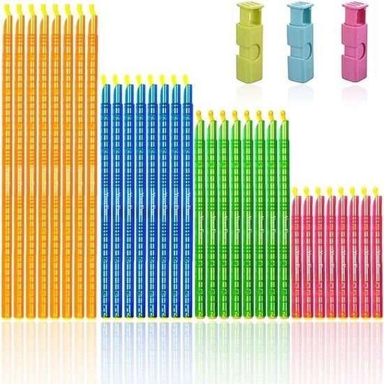 Lot De 35 Clips De Fermeture Pour Sachets - 7 Tailles De 8 à 28,5 Cm - Réutilisables, Hermétiques - Pour Aliments Secs - 4
