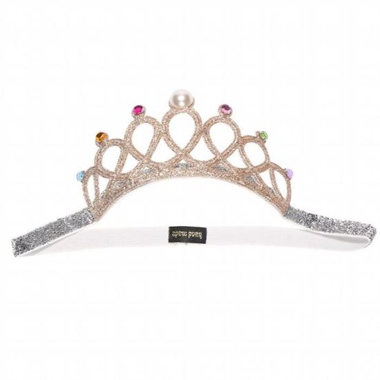 Tiara Couronne Princesse Cristal Rose Pour Fille - Diadème Strass Enfant - Accessoire Vintage Mariage Anniversaire Cosplay Noël Halloween