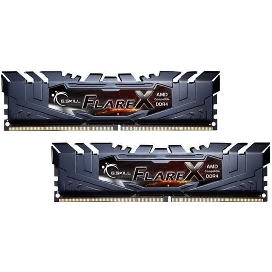 GSKILL - Mémoire PC RAM - Flare X (for AMD) - 16 Go (2X8Go) - 3200 Mhz - DDR4 - CAS 16 (F4-3200C16D-16GFX)