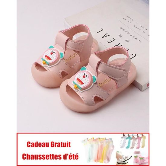 Sandales Bébé Fille Bout Fermé - Semelle Souple - Premier Marcheur - Plage & Été