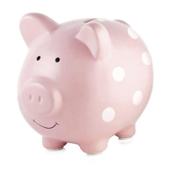 Tirelire Cochon Pearhead Tirelire En Céramique, Cadeau Parfait Et Unique Pour Tirelire Rose