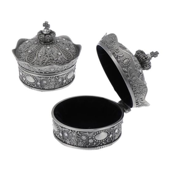 Boîte à Secret En Forme De Demi-papillon - Bijou De Collection Métal émaillé Strass, Occasion