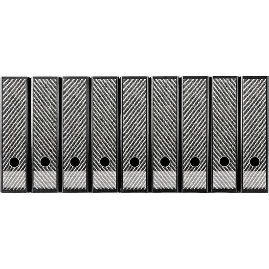 File Art - Etiquettes à design pour 24 classeurs A4, 12 à dos large 12 à dos mince - Motif