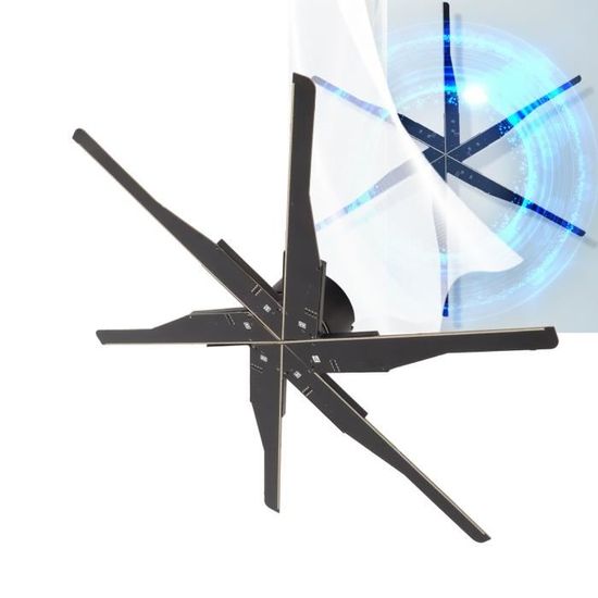 Projecteur Holographique 3D, WiFi LED Projecteur d'Hologramme Portable 3D  Lecteur Fan Projecteur Publicité Support -LON - Cdiscount Maison
