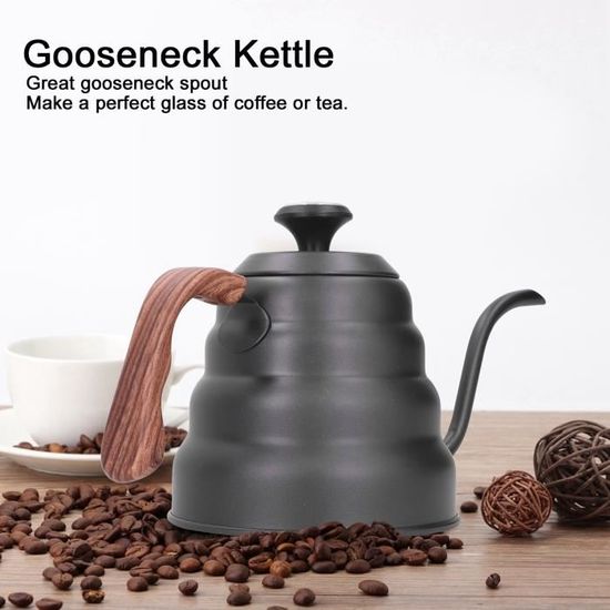 Coffee Gator Bouilloire Col De Cygne Avec Thermomètre – Acier Inox 1,2L Pour Café Pour-Over Parfait