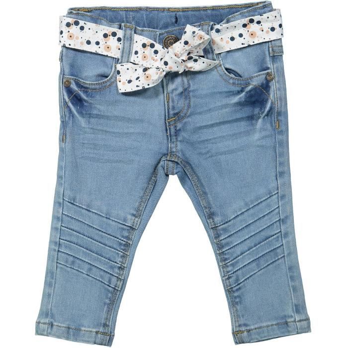 Dirkje Pantalon Jeans Blue Bebe Fille Cdiscount Pret A Porter