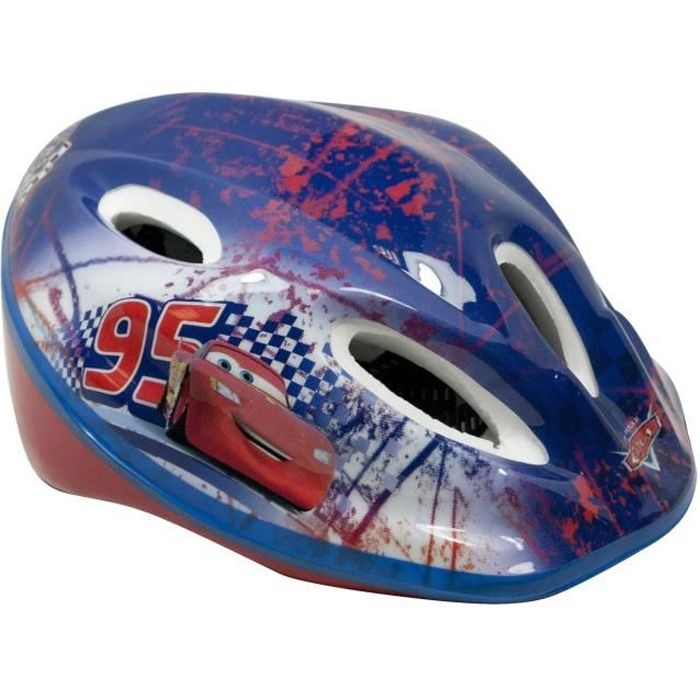 Casque de vélo pour enfant CARS - Taille 52-56 - Mousse lavable et réglage du tour de tête