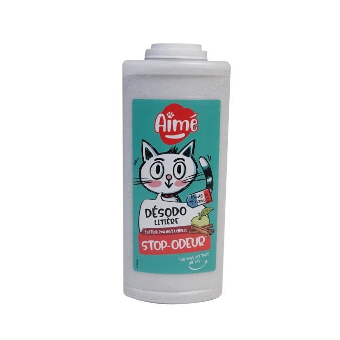 AIME Désodorisant litière - Senteur pomme cannelle - 700 ml - Pour Chat