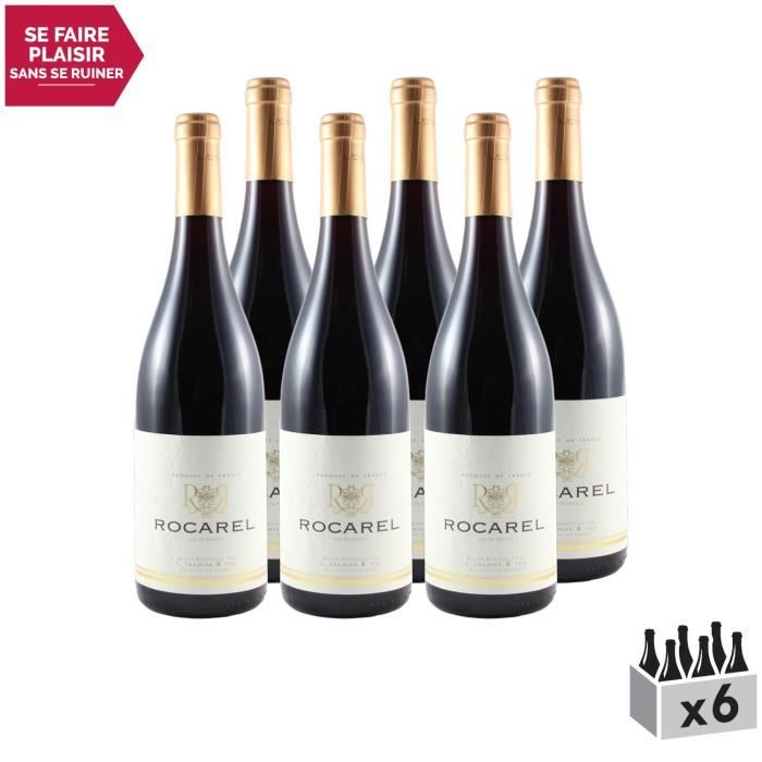 Rocarel Rouge - Lot de 6x75cl - Maison Tramier - Appellation VDF Vin de France - Origine Bourgogne - Vin Rouge de Bourgogne -