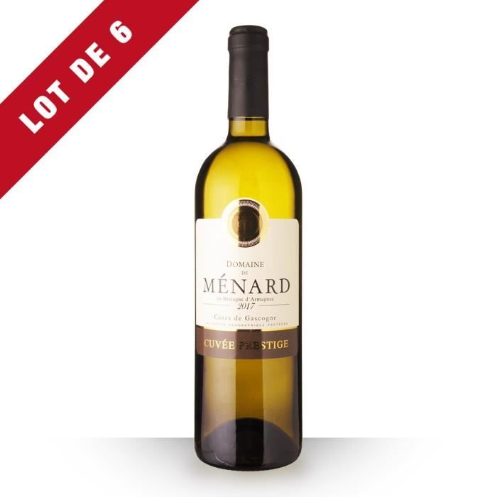 Lot de 6 - Domaine de Ménard Cuvée Prestige 2017 IGP Côtes de Gascogne - 6x75cl - Vin Blanc