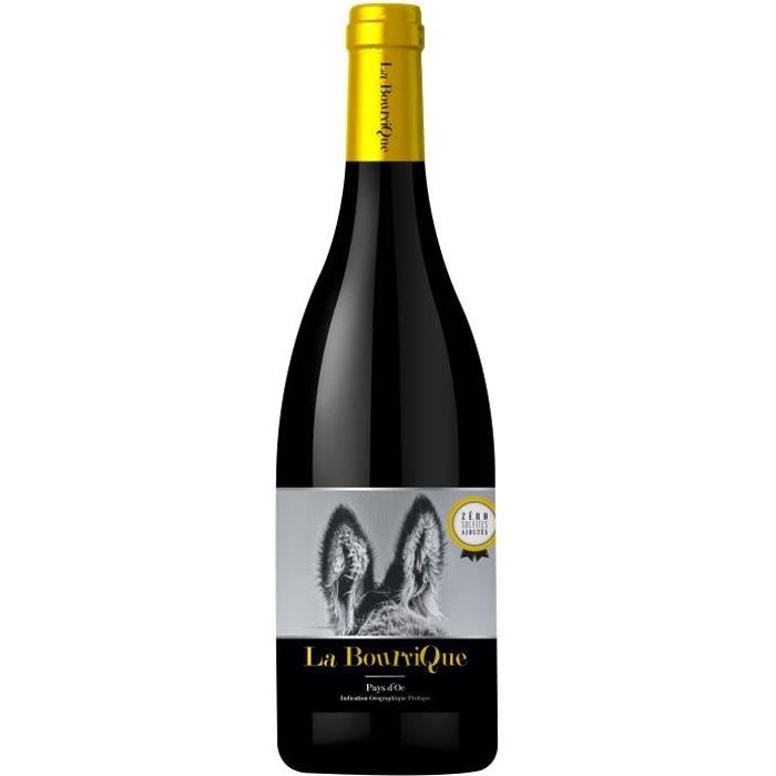 Vin Rouge sans sulfites IGP Pays d'OC -La Bourrique- - caisse de 6 bouteilles