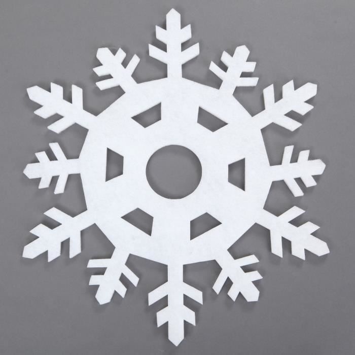 Sticker de Noël Flocon en PVC Blanc 43 cm
