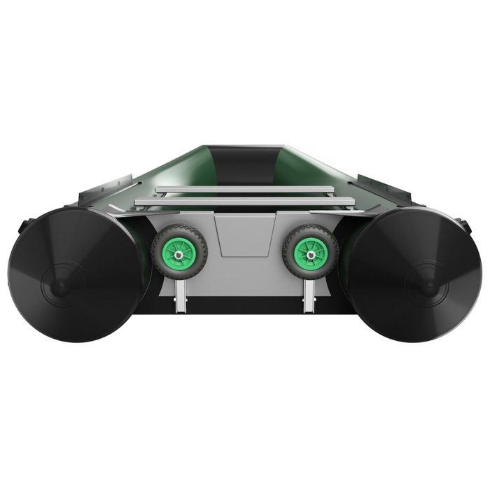 Roues de halage de mise à l'eau, pour annexes pour zodiac, SUPROD HD200, Acier inoxydable A4, vert/noir