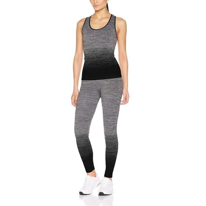 FM London Ensemble de sport pour femmes - Vest Top et Leggings Stretch-Fit Ensemble de Jogging Femme - Vest Top Gym Set-01