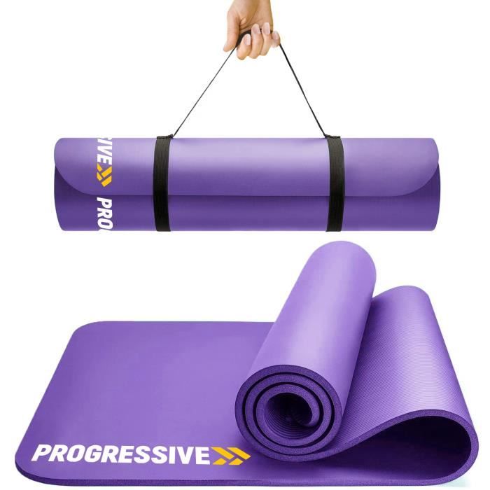 PROGRESSIVE Tapis de sol Tapis de sport Tapis de gymnastique Tapis de yoga en Mousse 183 cm x 60 cm x 1.2 cm Violet PRO120-PURPLE